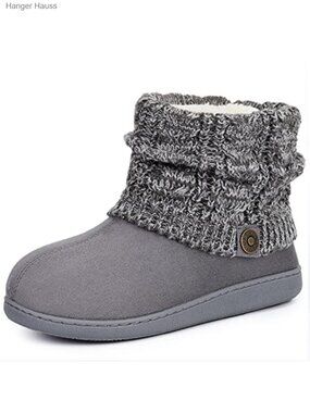 Women's Memory Foam Slipper Boots Cozy Fleece Lined Indoor Outdoor